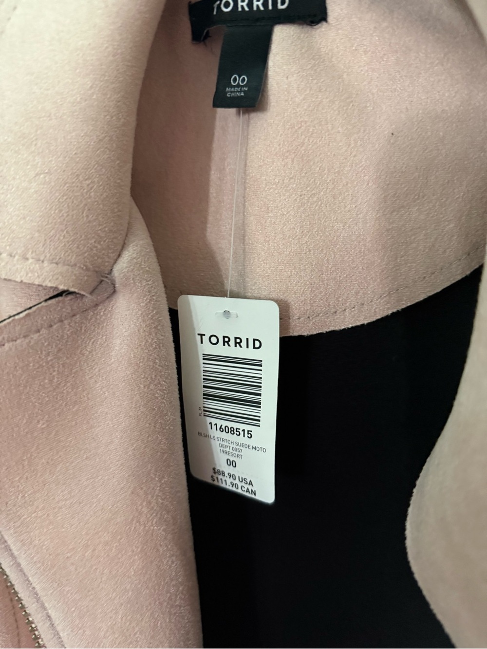 torrid Dusty Pink Moto Jacket NWT - Picture 2 of 5